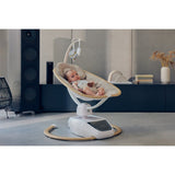 Balansoar si sezlong, Lionelo, Olivia, 2 in 1, Electric, Cu leganare 3D, 5 moduri de balansare in mai multe directii, Cu 13 melodii, Scaun pivotant la 180 grade, Reglabil, Cu arcada jucarii, Bej