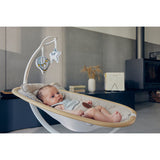 Balansoar si sezlong, Lionelo, Olivia, 2 in 1, Electric, Cu leganare 3D, 5 moduri de balansare in mai multe directii, Cu 13 melodii, Scaun pivotant la 180 grade, Reglabil, Cu arcada jucarii, Bej