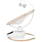 Balansoar si sezlong, Lionelo, Olivia, 2 in 1, Electric, Cu leganare 3D, 5 moduri de balansare in mai multe directii, Cu 13 melodii, Scaun pivotant la 180 grade, Reglabil, Cu arcada jucarii, Bej