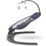 Balansoar si sezlong, Lionelo, Ralf, 2 in 1, Electric, Cu telecomanda si cablu USB, Cu miscare laterala de balansare si 5 niveluri diferite de viteza, Cu 12 melodii, Gri/Alb