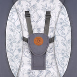 Balansoar si sezlong, Lionelo, Ralf, 2 in 1, Electric, Cu telecomanda si cablu USB, Cu miscare laterala de balansare si 5 niveluri diferite de viteza, Cu 12 melodii, Gri/Alb