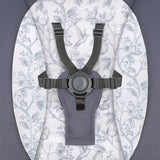 Balansoar si sezlong, Lionelo, Ralf, 2 in 1, Electric, Cu telecomanda si cablu USB, Cu miscare laterala de balansare si 5 niveluri diferite de viteza, Cu 12 melodii, Gri/Alb