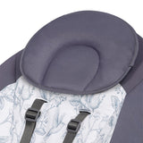 Balansoar si sezlong, Lionelo, Ralf, 2 in 1, Electric, Cu telecomanda si cablu USB, Cu miscare laterala de balansare si 5 niveluri diferite de viteza, Cu 12 melodii, Gri/Alb