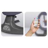 Balansoar si sezlong, Lionelo, Ralf, 2 in 1, Electric, Cu telecomanda si cablu USB, Cu miscare laterala de balansare si 5 niveluri diferite de viteza, Cu 12 melodii, Gri/Alb