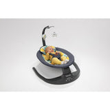 Balansoar si sezlong, Lionelo, Ralf, 2 in 1, Electric, Cu telecomanda si cablu USB, Cu miscare laterala de balansare si 5 niveluri diferite de viteza, Cu 12 melodii, Gri/Alb