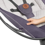 Balansoar si sezlong, Lionelo, Ralf, 2 in 1, Electric, Cu telecomanda si cablu USB, Cu miscare laterala de balansare si 5 niveluri diferite de viteza, Cu 12 melodii, Gri Grafit, Resigilat