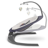 Balansoar si sezlong, Lionelo, Ralf, 2 in 1, Electric, Cu telecomanda si cablu USB, Cu miscare laterala de balansare si 5 niveluri diferite de viteza, Cu 12 melodii, Gri Grafit, Resigilat