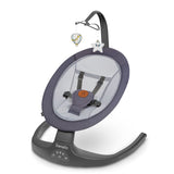 Balansoar si sezlong, Lionelo, Ralf, 2 in 1, Electric, Cu telecomanda si cablu USB, Cu miscare laterala de balansare si 5 niveluri diferite de viteza, Cu 12 melodii, Gri Grafit, Resigilat