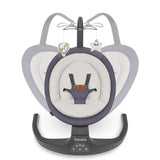 Balansoar si sezlong, Lionelo, Ralf, 2 in 1, Electric, Cu telecomanda si cablu USB, Cu miscare laterala de balansare si 5 niveluri diferite de viteza, Cu 12 melodii, Gri Grafit, Resigilat