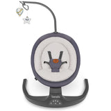 Balansoar si sezlong, Lionelo, Ralf, 2 in 1, Electric, Cu telecomanda si cablu USB, Cu miscare laterala de balansare si 5 niveluri diferite de viteza, Cu 12 melodii, Gri Grafit, Resigilat