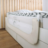 Protectie laterala pat, FreeON, Pentru bebe, Rabatabila, Instalare usoara, Dimensiune 135 x 57 cm, Sweet Dreams, Conform cu standardul european BS7972:2001+A12009, Light Beige