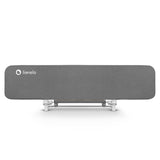 Bariera de protectie pentru pat, Lionelo, Lora XL, Pliabila, Sistem de blocare StandSafe, Geanta de transport inclusa, 150x46 cm, Conform cu BS 7972:2001+A1:2009, Gri