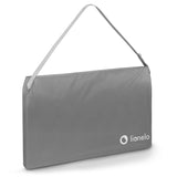 Bariera de protectie pentru pat, Lionelo, Lora XL, Pliabila, Sistem de blocare StandSafe, Geanta de transport inclusa, 150x46 cm, Conform cu BS 7972:2001+A1:2009, Gri