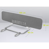 Bariera de protectie pentru pat, Lionelo, Lora XL, Pliabila, Sistem de blocare StandSafe, Geanta de transport inclusa, 150x46 cm, Conform cu BS 7972:2001+A1:2009, Gri