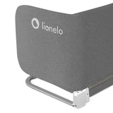 Bariera de protectie pentru pat, Lionelo, Lora XL, Pliabila, Sistem de blocare StandSafe, Geanta de transport inclusa, 150x46 cm, Conform cu BS 7972:2001+A1:2009, Gri