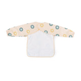 Baveta impermeabila, Petite&Mars, Cu maneci lungi, Usor de curatat, inchidere prin velcro, Dimensiune 38x42 cm, 24 luni+, Green Kiwi