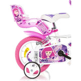 Bicicleta copii Dino Bikes 12" Fairy alb