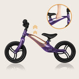 Bicicleta fara pedale, Lionelo, Bart, Usoara, Cu cadru din magneziu, Cu ghidon si sa reglabile, Greutate 3 Kg, 12 inch, Conform cu standardul european de securitate EN71, Purple Amethyst
