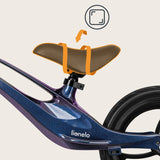 Bicicleta fara pedale, Lionelo, Bart, Usoara, Cu cadru din magneziu, Cu ghidon si sa reglabile, Greutate 3 Kg, 12 inch, Conform cu standardul european de securitate EN71, Purple Amethyst