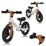 Bicicleta fara pedale, Lionelo, Toni, Cu ghidon si sa reglabile, Ultra usoara, 2.8 Kg, 18 luni+, Sustine 30 kg, Conform cu standardul EN71-1/2/3, Certificata TUV SUD, Bej