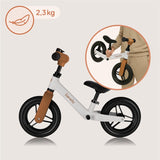 Bicicleta fara pedale, Lionelo, Toni, Cu ghidon si sa reglabile, Ultra usoara, 2.8 Kg, 18 luni+, Sustine 30 kg, Conform cu standardul EN71-1/2/3, Certificata TUV SUD, Bej