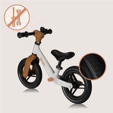 Bicicleta fara pedale, Lionelo, Toni, Cu ghidon si sa reglabile, Ultra usoara, 2.8 Kg, 18 luni+, Sustine 30 kg, Conform cu standardul EN71-1/2/3, Certificata TUV SUD, Bej