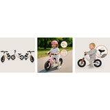 Bicicleta fara pedale, Lionelo, Toni, Cu ghidon si sa reglabile, Ultra usoara, 2.8 Kg, 18 luni+, Sustine 30 kg, Conform cu standardul EN71-1/2/3, Certificata TUV SUD, Bej