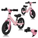 Bicicleta fara pedale, Lionelo, Toni, Cu ghidon si sa reglabile, Ultra usoara, 2.8 Kg, 18 luni+, Sustine 30 kg, Conform cu standardul EN71-1/2/3, Certificata TUV SUD, Roz