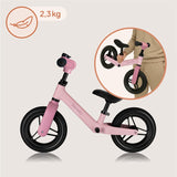 Bicicleta fara pedale, Lionelo, Toni, Cu ghidon si sa reglabile, Ultra usoara, 2.8 Kg, 18 luni+, Sustine 30 kg, Conform cu standardul EN71-1/2/3, Certificata TUV SUD, Roz