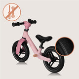 Bicicleta fara pedale, Lionelo, Toni, Cu ghidon si sa reglabile, Ultra usoara, 2.8 Kg, 18 luni+, Sustine 30 kg, Conform cu standardul EN71-1/2/3, Certificata TUV SUD, Roz