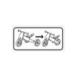 Bicicleta/tricicleta fara pedale, Free2Move, Din lemn, 2 in 1, Functie de bicicleta echilibru, Sa reglabila, Manere antiderapante, Roti ajustabile, 18 luni - 3 ani, Conform cu standardele europene EN71-1;2018, EN71-2:2020, EN71-3:2021, Brown White