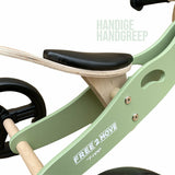 Bicicleta/tricicleta fara pedale, Free2Move, Din lemn, 2 in 1, Functie de bicicleta echilibru, Scaun reglabil, Roti ajustabile, Manere antiderapante, Varsta 1-3 ani, Conform cu standardele europene EN71-1;2018, EN71-2:2020, EN71-3:2021, Mint