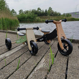 Bicicleta/tricicleta fara pedale, Free2Move, Din lemn, 2 in 1, Functie de bicicleta echilibru, Scaun reglabil, Roti ajustabile, Manere antiderapante, Varsta 1-3 ani, Conform cu standardele europene EN71-1;2018, EN71-2:2020, EN71-3:2021, Mint