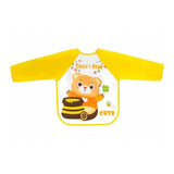 Baveta impermeabila, Bocioland, Cu maneci lungi, Dimensiune 40x35 cm, Teddy Bear