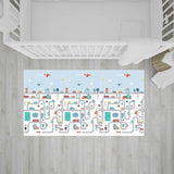 Covoras de joaca, Bocioland, City, Pliabil, Protectie impotriva loviturilor, Dimensiune mare, 200 x 150 cm, Cu Imprimeu pe ambele parti, Potrivit pentru utlizare atat in interior, cat si in exterior