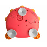 Jucarie Interactiva de baie, Bocioland, Peste cu difuzor pentru baloane de spuma si muzica, Fixare cu Ventuze, Rosu, 20x20 cm