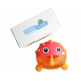 Jucarie Interactiva de baie, Bocioland, Peste cu difuzor pentru baloane de spuma si muzica, Fixare cu Ventuze, Rosu, 20x20 cm