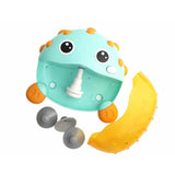 Jucarie Interactiva de baie, Bocioland, Peste cu difuzor pentru baloane de spuma si muzica, Fixare cu Ventuze, Verde, 20x20 cm