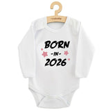 Body cu maneca lunga, New Baby, Marime 62, Din bumbac 100%, Born in 2026, Pink