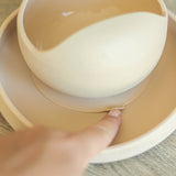 Bol, Petite&Mars, Take&Match, Din silicon, Cu ventuza, Fara BPA, Adecvat pentru masina de spalat vase si microunde, Nu absoarbe mirosuri, 6 luni+, 360 ml, Frosted Sky, Albastru