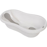 Cadita, FreeON, Cu doua parti antiderapante, Cu dop, Conform cu standardul european de securitate EN 17072:2018, 81x41x24 cm, White