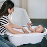 Cadita, FreeON, Cu doua parti antiderapante, Cu dop, Conform cu standardul european de securitate EN 17072:2018, 81x41x24 cm, White