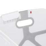 Cadita de baie cu pliere ultra-compacta, Jane, Oasis, Cu doua manere, 68 x 42 x 26 cm, Conform cu standardul european de siguranta EN 17072:2018, Pale