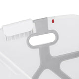 Cadita de baie cu pliere ultra-compacta, Jane, Oasis, Cu doua manere, 68 x 42 x 26 cm, Conform cu standardul european de siguranta EN 17072:2018, White