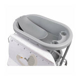 Cadita de baie, FreeON, Swan, Cu hamac pentru nou nascut si masa de infasat, Cu roti, Cu suport metalic, Conform cu standardul european de securitate EN 12221-1:2008+A1:2013, EN 17072:2018