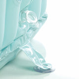 Cadita patrata gonflabila, Jane, Ideala pentru spatii mici si calatorii, 70 litri, 60 x 60 x 35 cm, 0-4 ani, Aquarel Blue