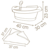 Cadita pentru papusa Smoby Baby Nurse Baleno Bath roz cu accesorii