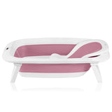 Cadita pliabila, Lionelo, Bubble, Suport anatomic si dop incluse, Cu termometru, Capacitate 50 l, 85 x 50 cm, Roz