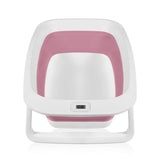 Cadita pliabila, Lionelo, Bubble, Suport anatomic si dop incluse, Cu termometru, Capacitate 50 l, 85 x 50 cm, Roz