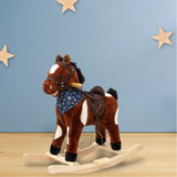 Calut balansoar din plus, Baby Mix, Arthur, Cu efecte de miscare a gurii, Cu melodie de cowboy si efect de galop, Maro Deschis